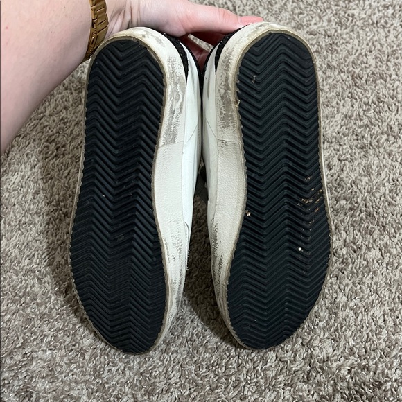 Golden Goose Super Star Black and Gold Glitter Lace Up Sneakers Size 38 - Picture 12 of 12